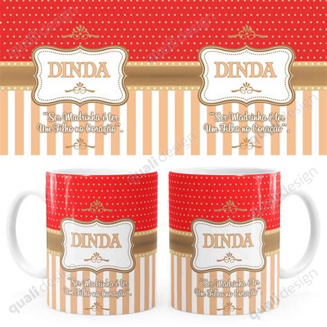 Arte Para Caneca Dinda Ser Madrinha Qualidesign