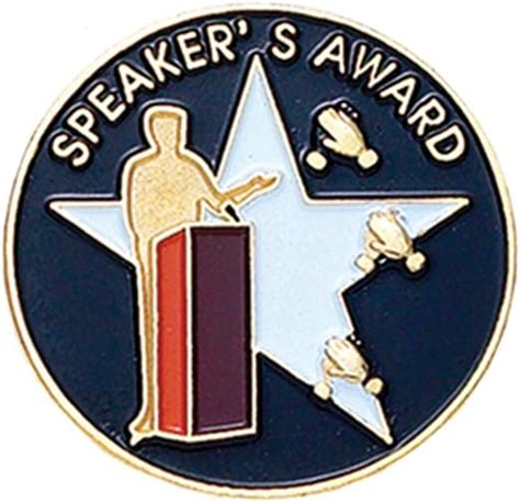 Speakers Award Pin Arts Crafts And Sewing