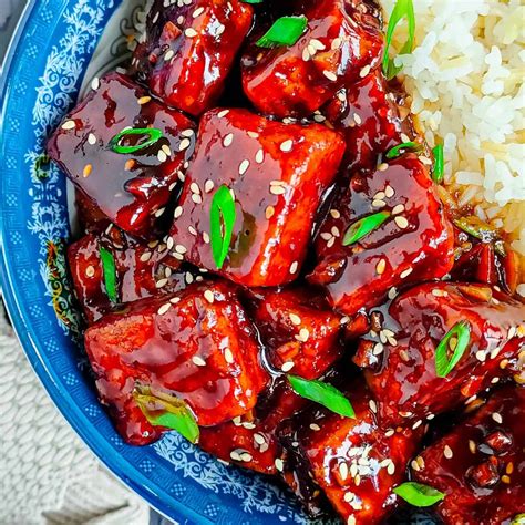 Pan Fried Honey Garlic Tofu Go Healthy Ever After