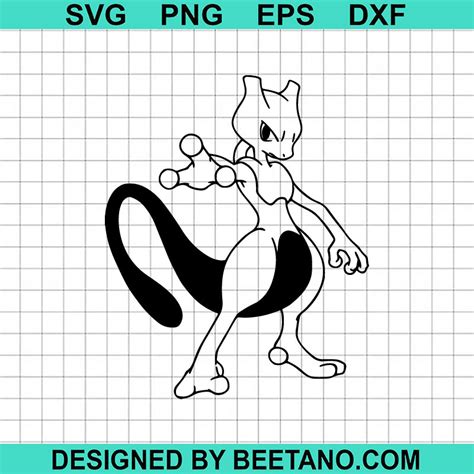 Pokemon Mewtwo Characters SVG, Pokemon Characters SVG, Mewtwo SVG