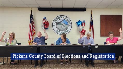 Pickens County Board Of Elections And Registration March 7 2023 Youtube