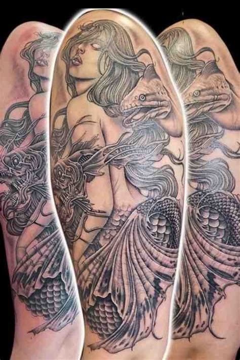 Beautiful Mermaid Tattoo Guide By Tattoo Designers - Tattoo Stylist