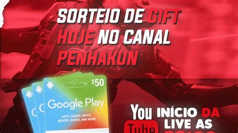 SORTEIO DE GIFT CARD FREE FIRE AO VIVO LIVE ON YouTube