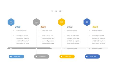 Ppt Of Simple Colorful Timeline Pptx Wps Free Templates