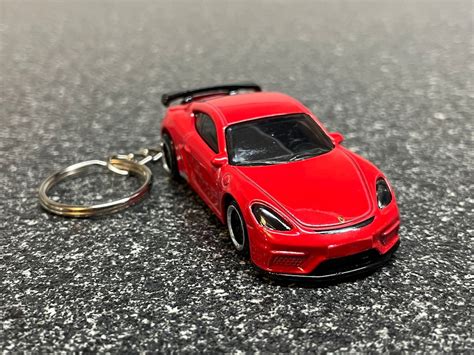 Fits Porsche Cayman Gt Keychain Red Hot Wheels Matchbox Etsy