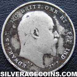 Edward Vii British Silver Threepence Silver Age Coins