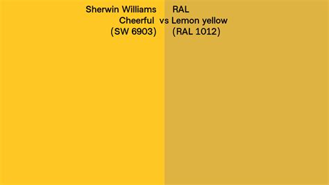 Sherwin Williams Cheerful Sw Vs Ral Lemon Yellow Ral Side