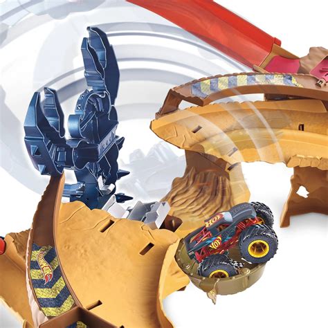 Hot Wheels Monster Trucks Skorpion Beschleuniger Rennbahn Set Inkl Spielzeugautos GNB Ab