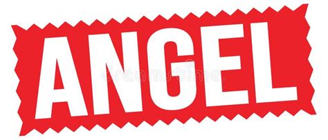 ANGEL Text Written on Red Stamp Sign Stock Illustration - Illustration ...