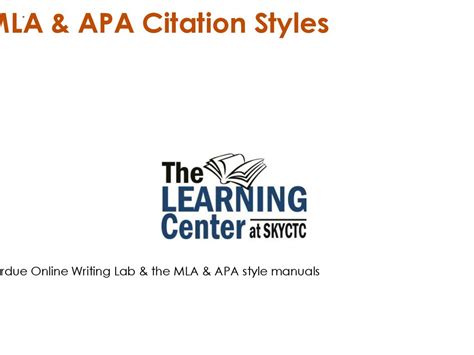 Understanding The Mla And Apa Citation Styles презентация онлайн