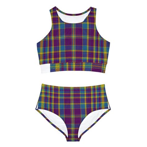 Guild Tartan Sporty Bikini Set Aop Guild Of St Margaret