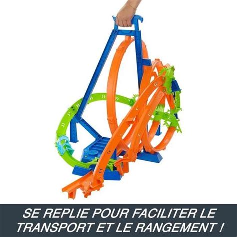 Circuit De Voitures Hot Wheels Coffret Looping Zones De Carambolage Voiture Incluse