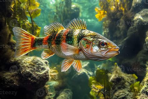 majestic underwater scene  vibrant fish  aquatic habitat
