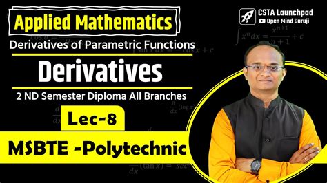 Derivative Of Parametric Functions Applied Mathematics Polytechnic