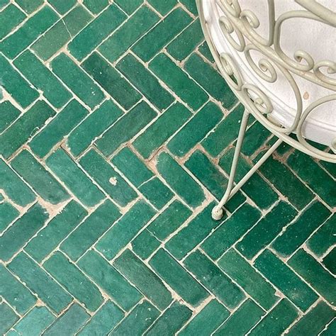 Green Bejmat Tiles - Moroccan Floor Tiles