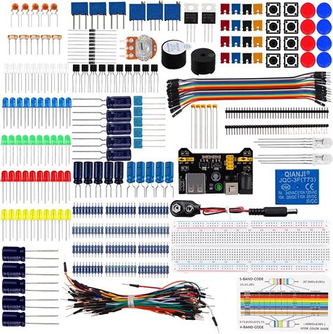 Keywish Electronics Basic Starter Kit W Breadboard Jumper Wires Color