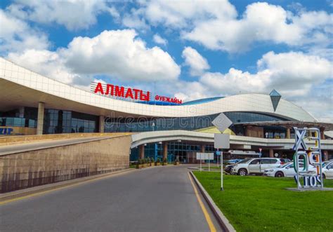 Almaty - Airport of Almaty editorial stock image. Image of republic - 96696004