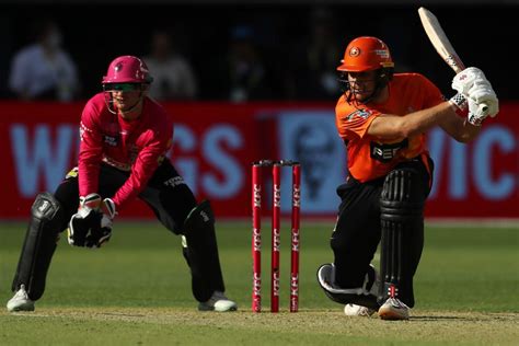 Aaron Hardie drives away during his half-century | ESPNcricinfo.com