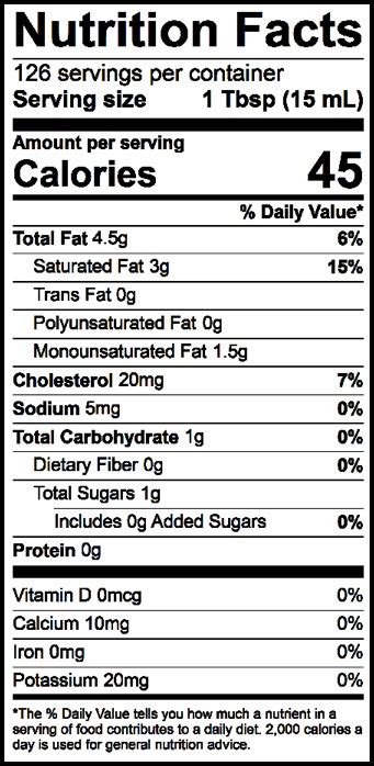 33 Whipping Cream Nutrition Label Label Design Ideas 2020