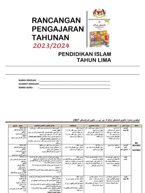 Rpt Pendidikan Islam Tahun 5 2023 2024 Pdf