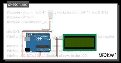 Dht Sensor Interface With I C Lcd Wokwi Esp Stm Arduino Simulator