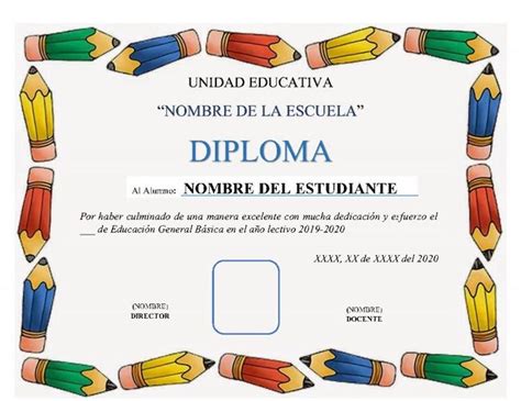 Plantillas De Diplomas Para Editar