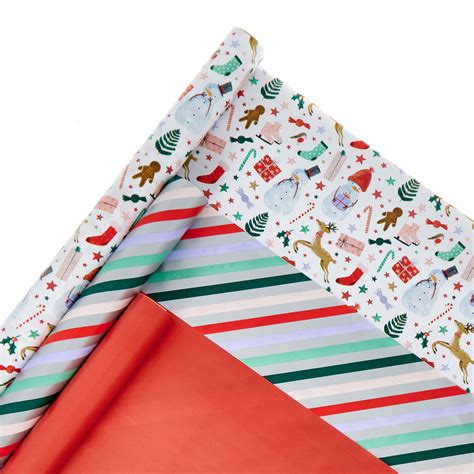 Buy Candy Cane Christmas Wrapping Paper 3 Rolls For Gbp 249 Card