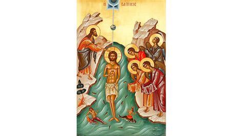 The Baptism of God Orthodox Icon, Theophany Icon, Jesus Baptism, Jesus ...