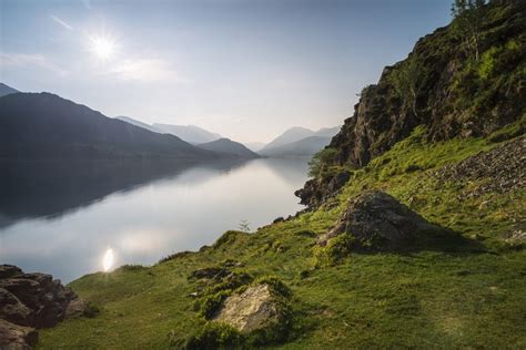 Landscape Hill Lake Rock Nature Clouds Cliff Fjord Valley