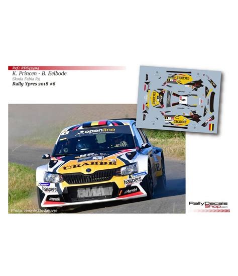 My Models Decals 1 43 Princen Skoda Fabia R5 Ypres Rally 2018