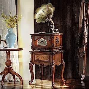 Tourne Disque rétro Gramophone Bronze Vintage Classic Retro Antique