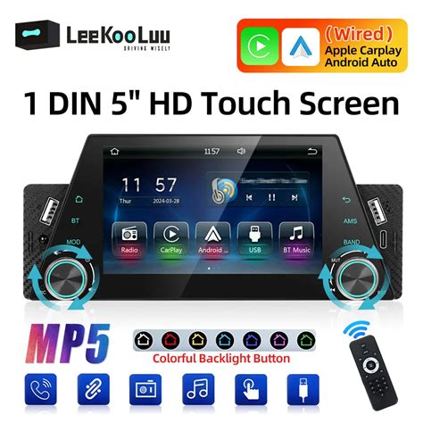 Leekooluu Din Touch Screen Universal Din Car Mp Centeral