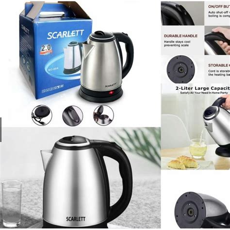 Electric Kettle Scarlett Electric Automatic Switch Hot Water Heater