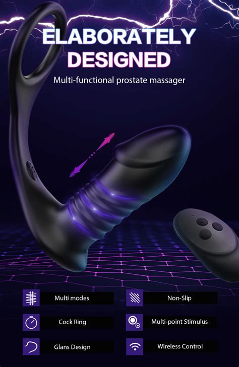 Thrilling Silicone Remote Control Cock Ring Anal Vibrator Lurevibe