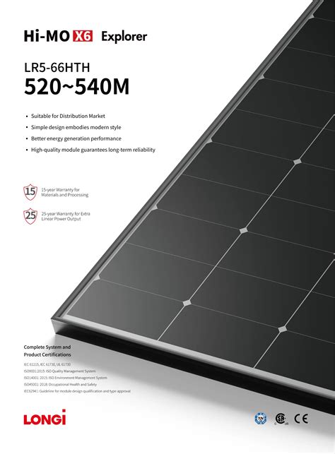 Longi Solar Panel Hi Mo X Explorer Lr Hth M Mono Solar Cell