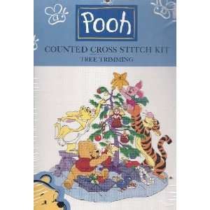 POOH BEAR COUNTED CROSS STITCH BIRTH SAMPLER On PopScreen