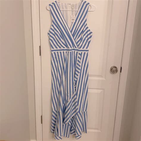 J Crew Dresses J Crew Maxi Dress Blue And White Stripe Poshmark