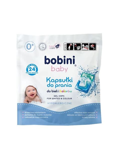 Bobini Baby Kapsułki do Prania Tkanin Uniwersalne Hipoalergiczne 24 szt