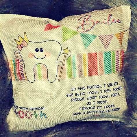 Tooth Fairy Pillow Baby Teeth Holder Baby Teeth Pillow Etsy