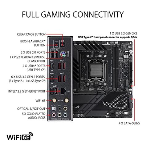 Asus Rog Crosshair X670e Gene Wifi 6e Socket Am5lga 1718 Ryzen 7000 Matx Gaming Motherboard