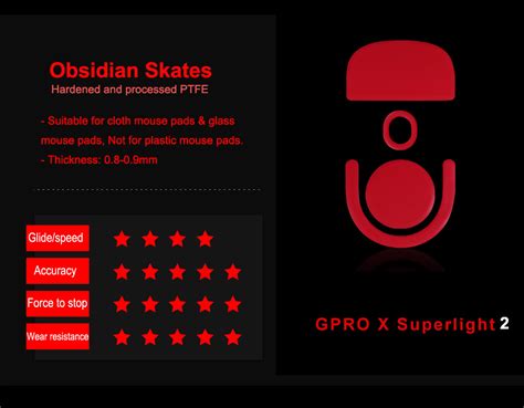 X Raypad Obsidian Skates For G Pro X Superlight 2 X Raypad