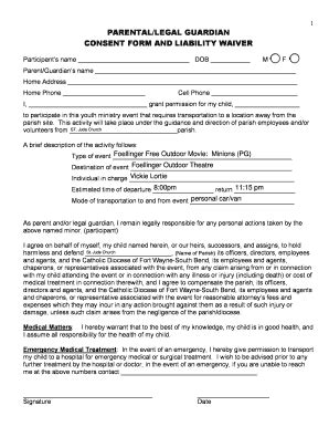 Legal Guardian Consent Form Fill Online Printable Fillable Blank