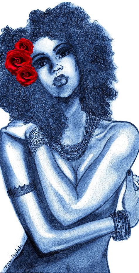 Pencil Drawing Of Black Woman