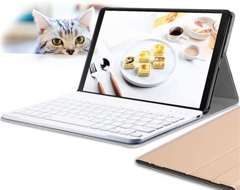 Wineecy Galaxy Tab S E Teclado Funda Sm T T Qwerty