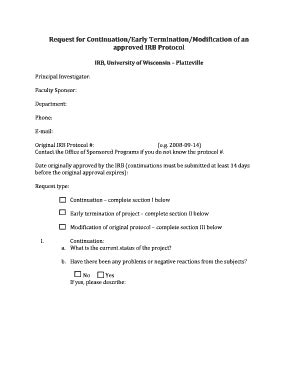 Fillable Online Uwplatt Request For Continuation Doc Uwplatt Fax