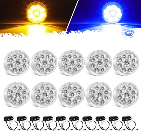 Amazon Partsam Pcs Dual Revolution Inch Round Led Marker