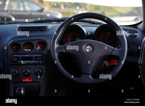 steering wheel and interior of an Alfa Romeo 156 Stock Photo - Alamy