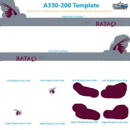 Qatar A330 200 Livery Cabin Crew Simulator