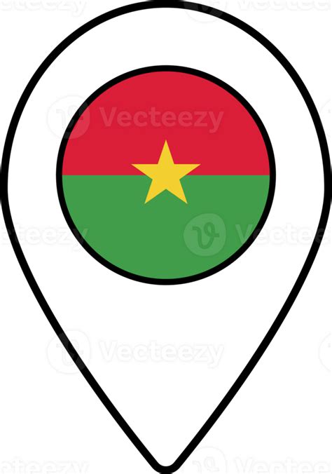 Burkina Faso Flag Map Pin Navigation Icon 24076215 PNG