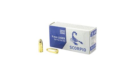 Scorpio Ammo 9mm 124gr Fmj Ar 15 Safe Space